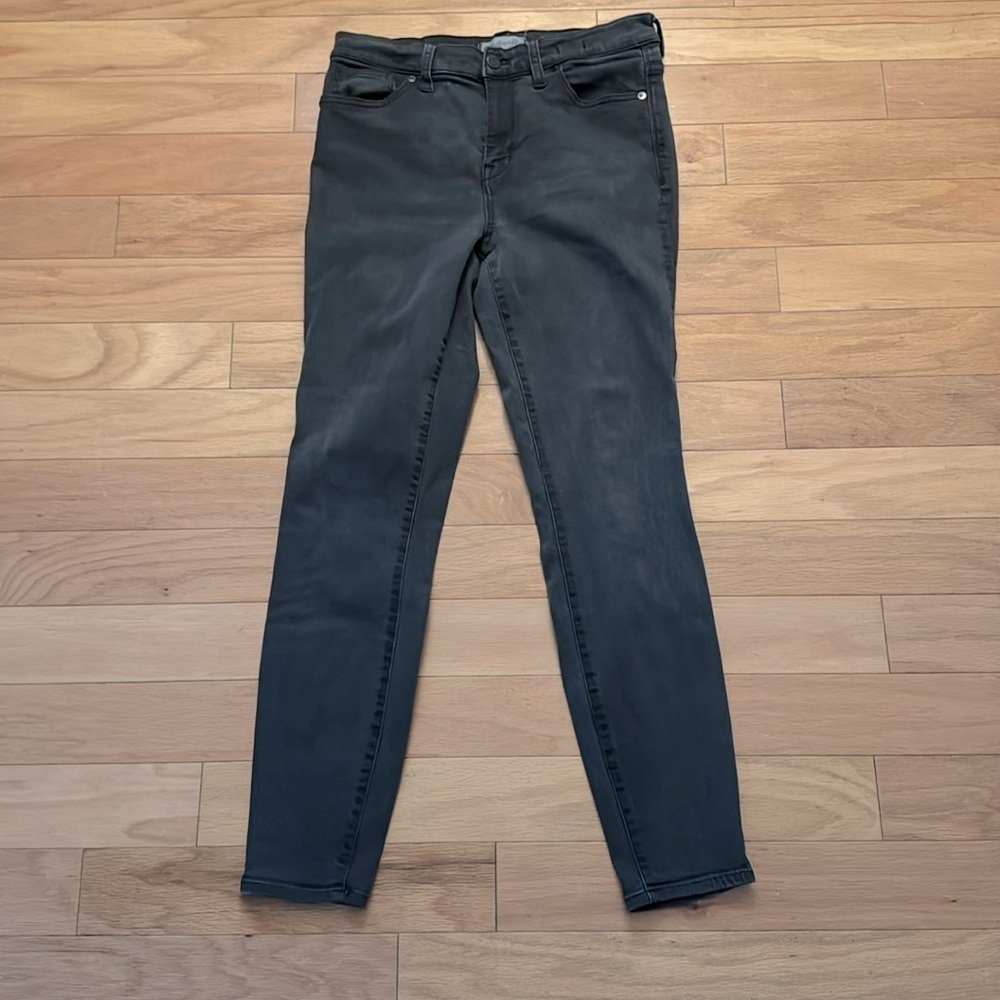 Madewell | 10” High Rise Skinny | Faded Black Jeans | size 30